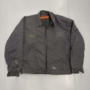 Vintage 70s Red Kap Grey Canvas Workwear Mechanics Jacket